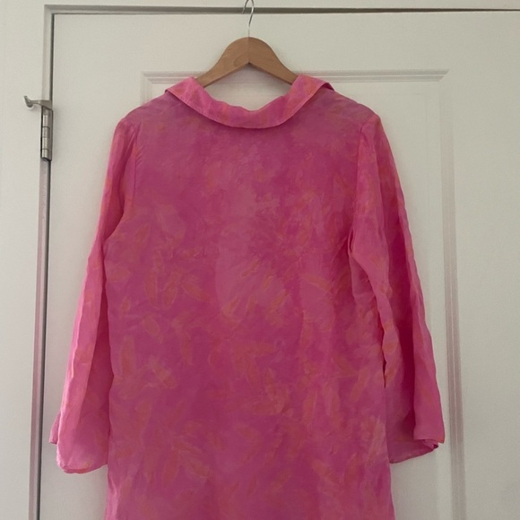 Amanda Bond Tie Dye Cupro Tunic Coverup Dress Resort - Picture 3 of 8